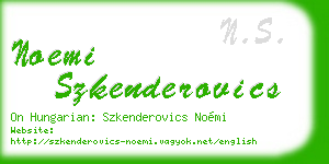 noemi szkenderovics business card